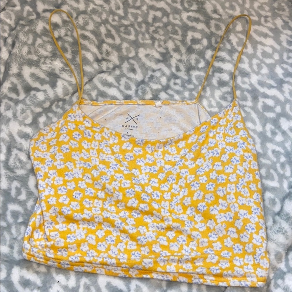 yellow floral tank